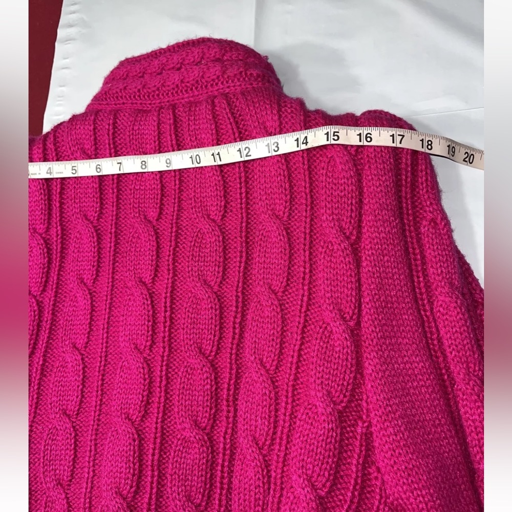 Barbie sweater jacket Chill chasers HOT PINK knit puff sleeves Zip up QUILTED M - Picture 14 of 14